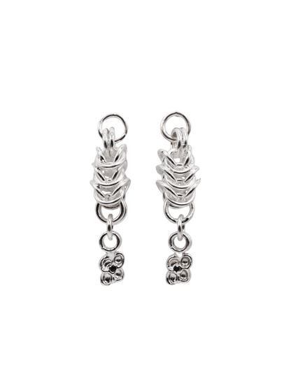 sterling silver OOAK CHAINMAIL earrings