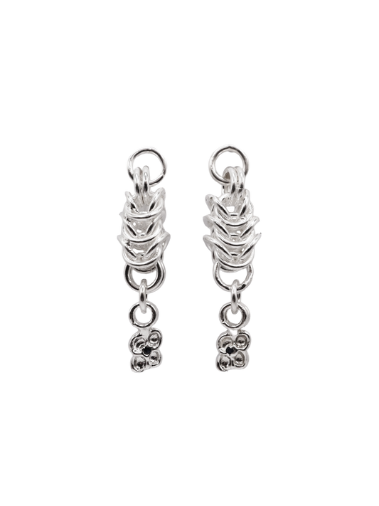 boucles d'oreilles CHAINMAIL OOAK en argent sterling
