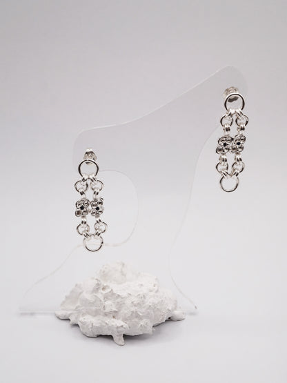 sterling silver ARMURE earrings with sapphires