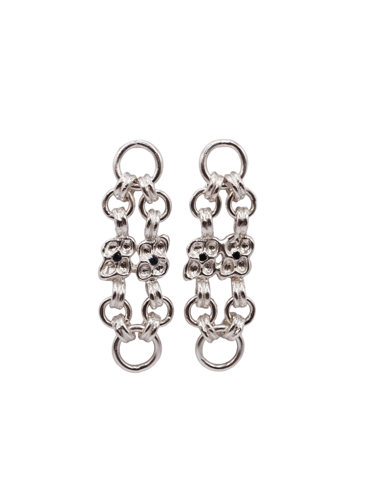 sterling silver ARMURE earrings with sapphires