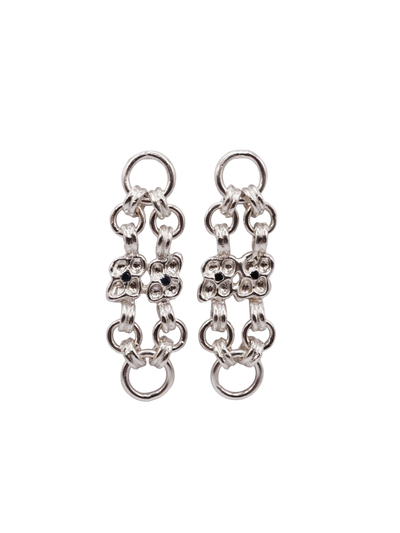 sterling silver ARMURE earrings with sapphires