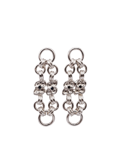 sterling silver ARMURE earrings with sapphires