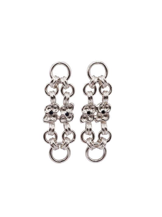 sterling silver ARMURE earrings with sapphires