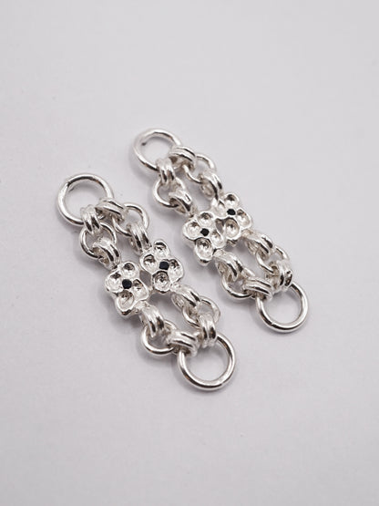 sterling silver ARMURE earrings with sapphires