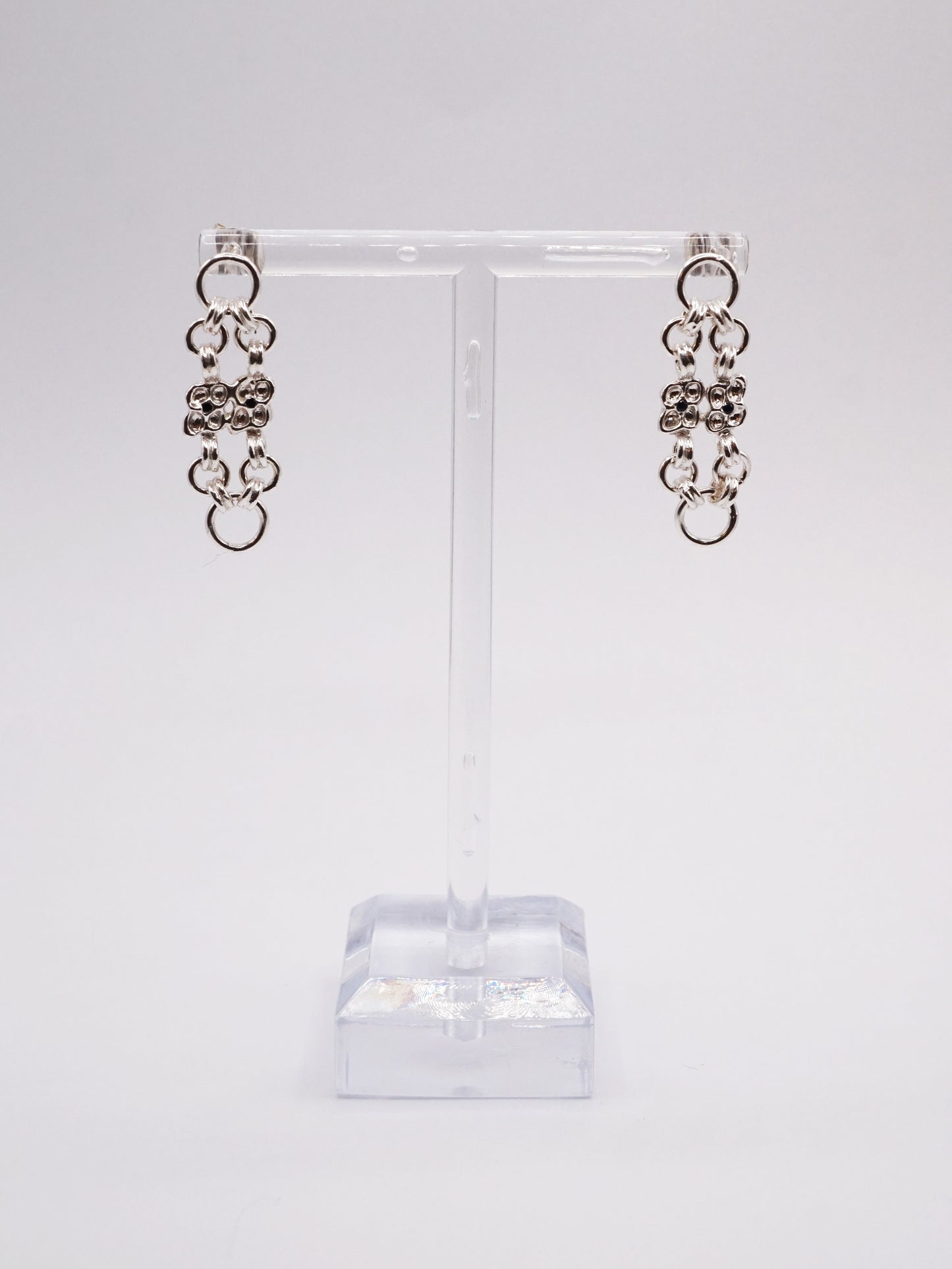 sterling silver ARMURE earrings with sapphires