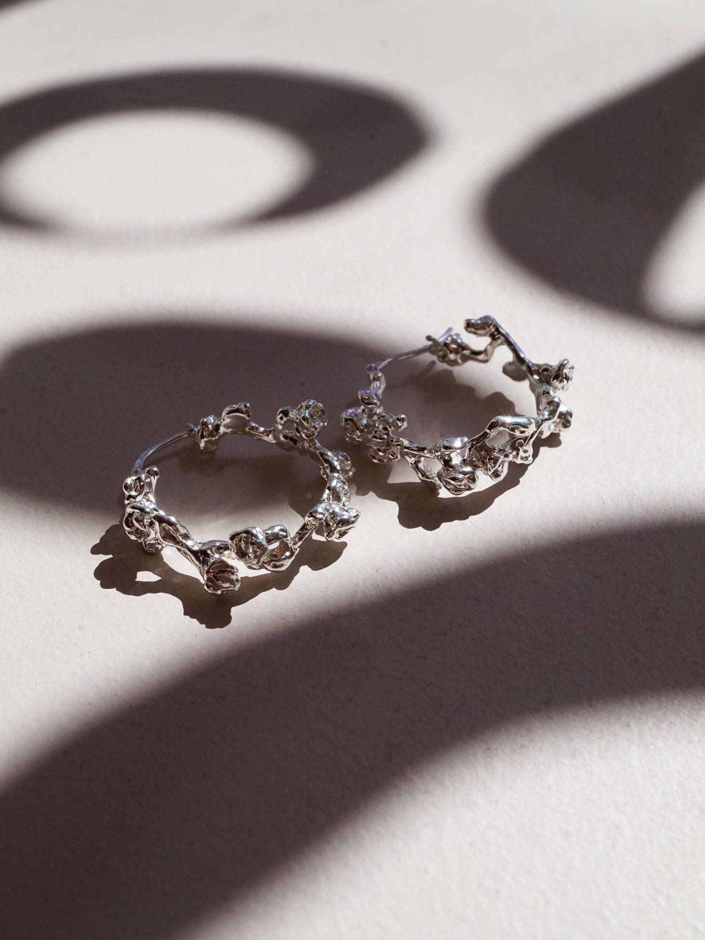 sterling silver BOUQUET HOOPS earrings
