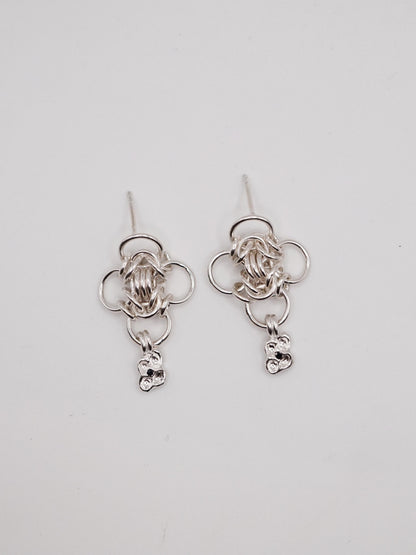 boucles d'oreilles OOAK CHAINMAIL en argent sterling II