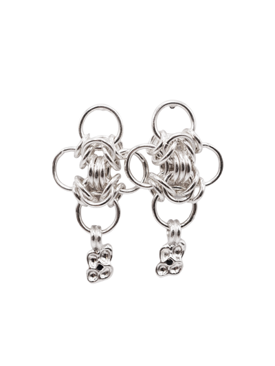 boucles d'oreilles OOAK CHAINMAIL en argent sterling II
