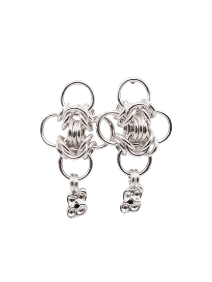 boucles d'oreilles OOAK CHAINMAIL en argent sterling II