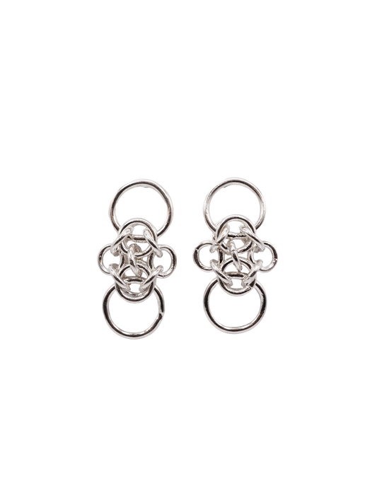 Boucles d'oreilles OOAK CHAINMAIL en argent sterling III