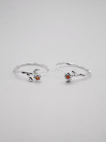 sterling silver BOURGEON hoops with sapphires