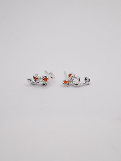 Boucles d'oreilles BOUQUET en argent sterling avec saphirs