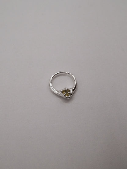 OOAK SEPTUM RING WITH YELLOW TRIANGLE SAPPHIRE