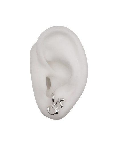 Boucle d'oreille DG001 pour deux piercings côte à côte