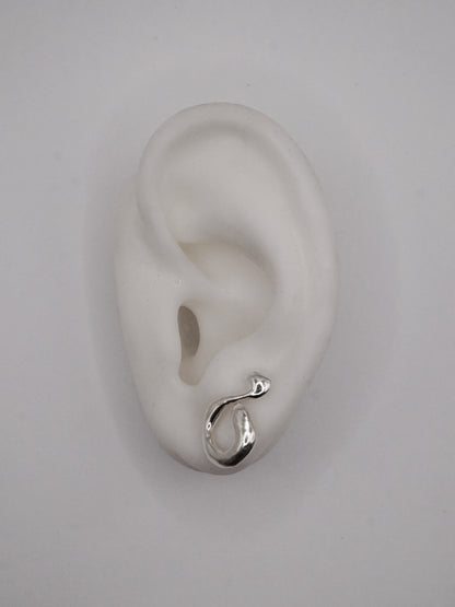 Boucle d'oreille ooak G1 pour deux piercings côte à côte