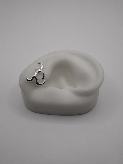 Boucle d'oreille D003 pour deux piercings côte à côte