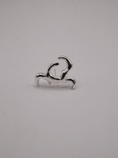 Boucle d'oreille D003 pour deux piercings côte à côte