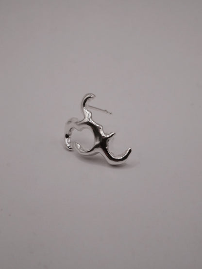 Boucle d'oreille D003 pour deux piercings côte à côte