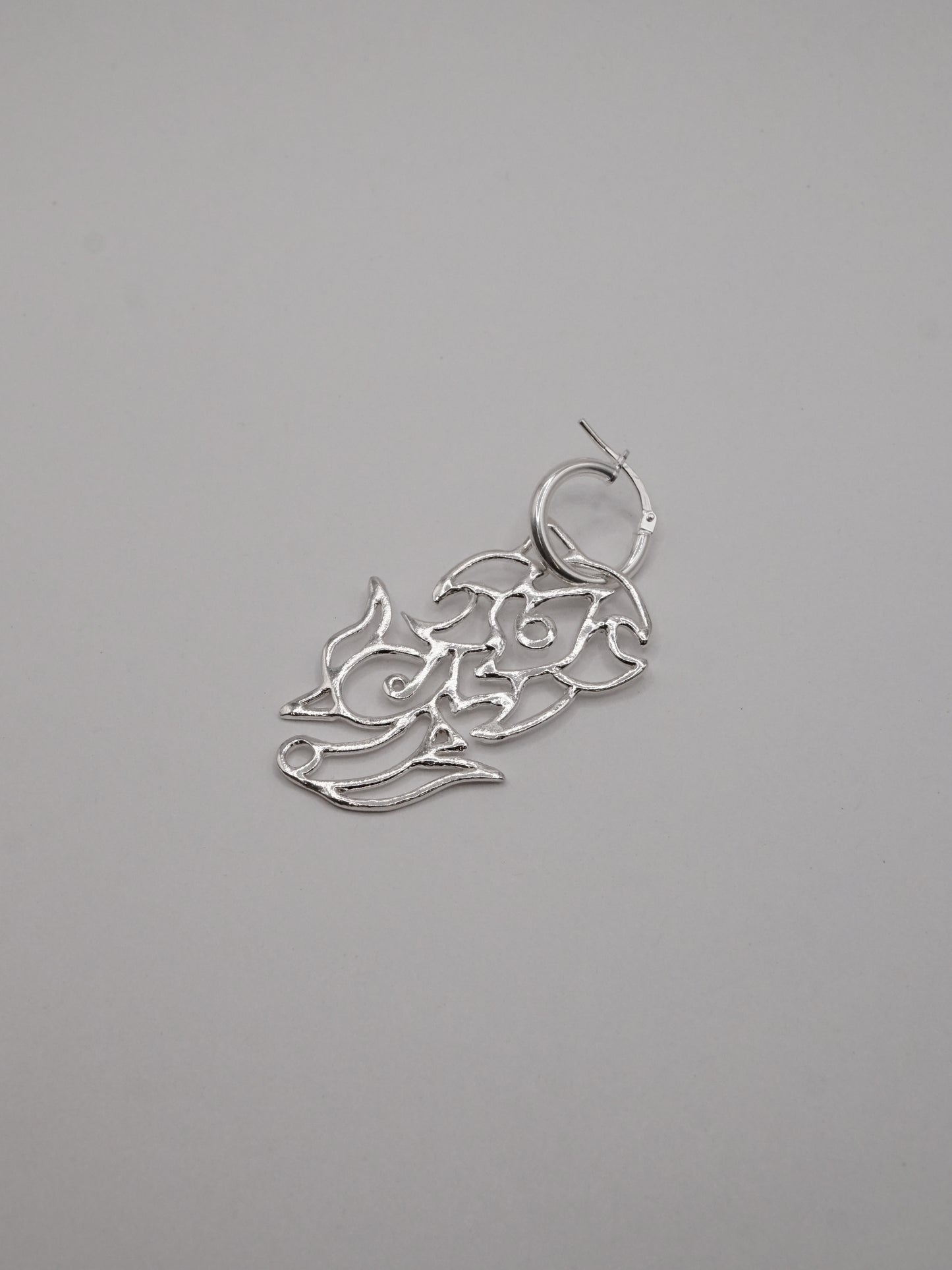 Boucle d'oreille ROSE en argent sterling - collaboration ZEPHYR