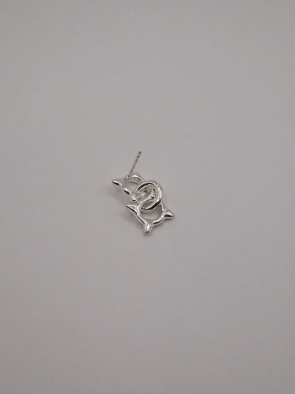 sterling silver CHAINLINK stud - ZEPHYR collab