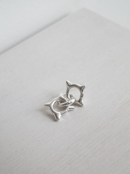 sterling silver CHAINLINK stud - ZEPHYR collab