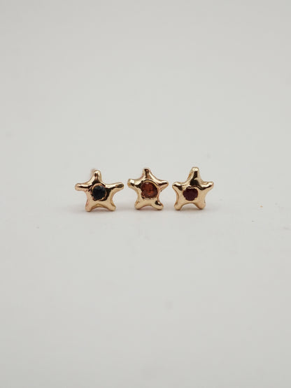 Boucles d'oreilles LUMIÈRE en or avec saphir