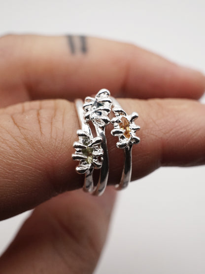FLYTRAP ring with sapphire