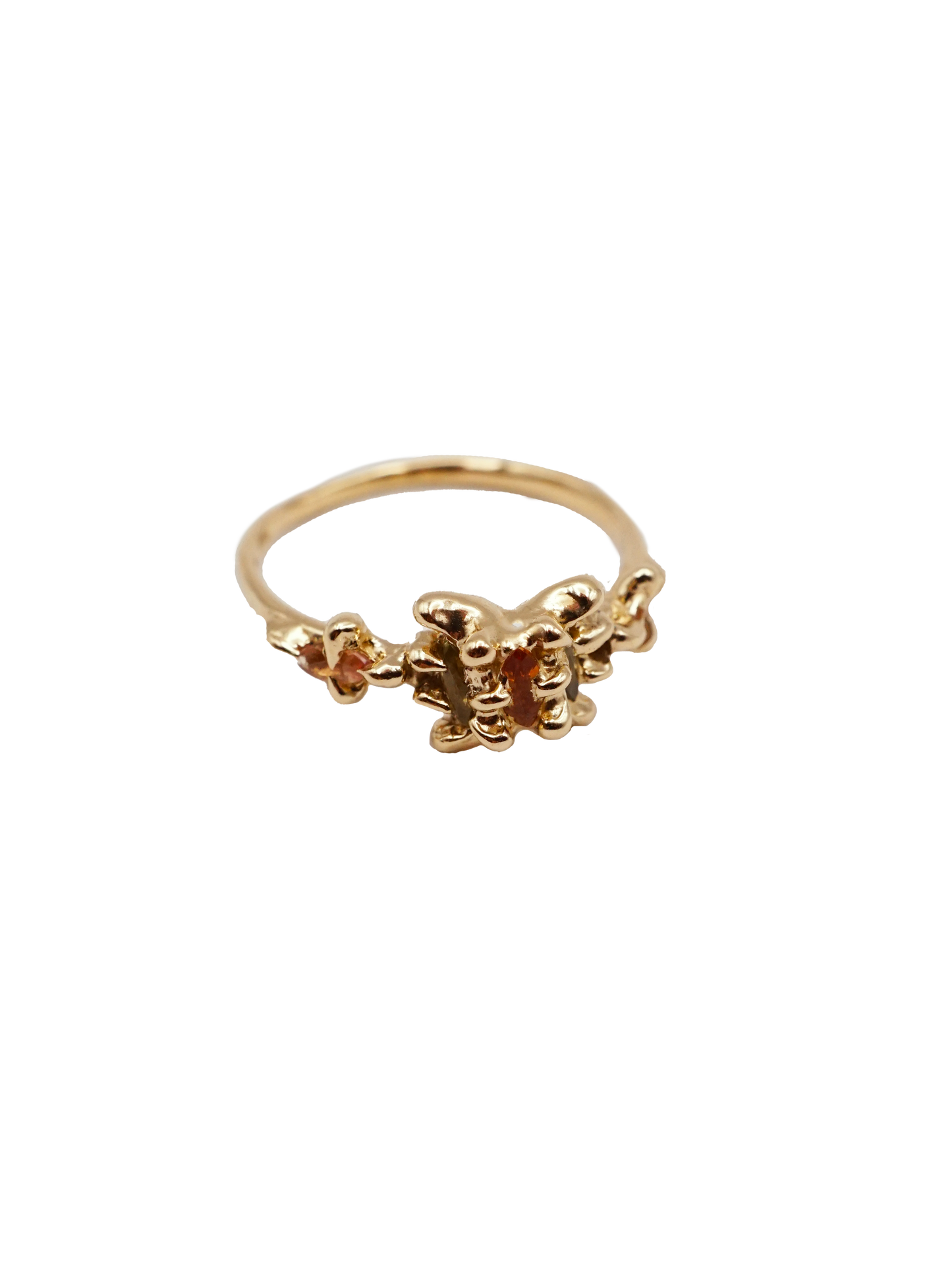 10kt yellow gold VENUS ring with sapphires - ONE OF A KIND