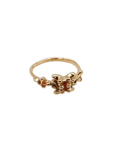 10kt yellow gold VENUS ring with sapphires - ONE OF A KIND