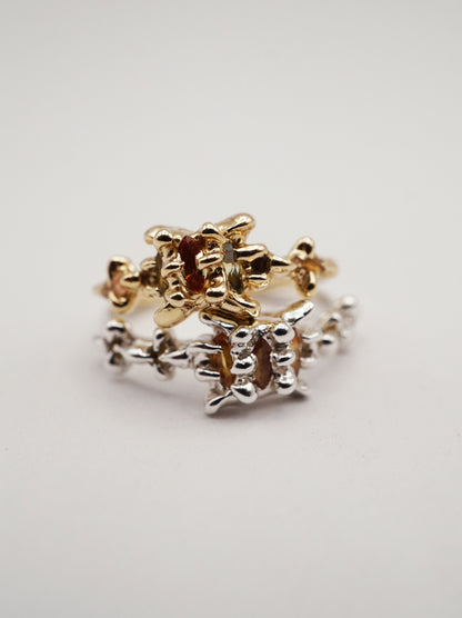 sterling silver VENUS ring with yellow sapphires - ONE OF A KIND