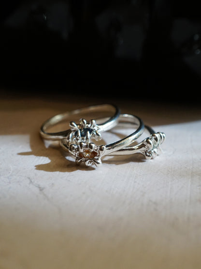 FLYTRAP ring with sapphire