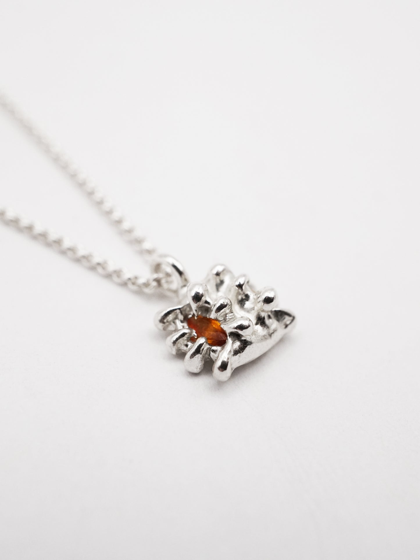 sterling silver DUO necklace with sapphires