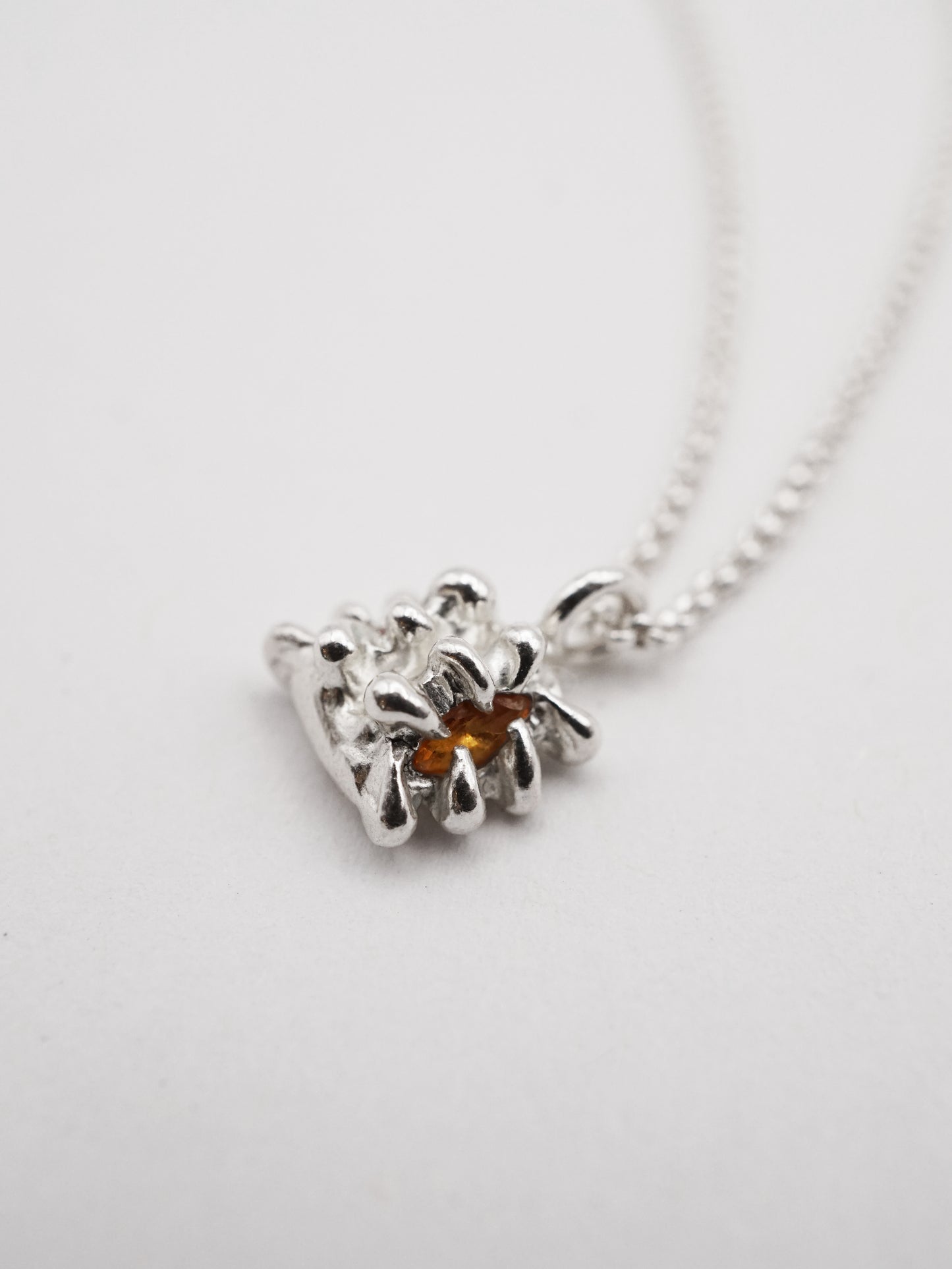 sterling silver DUO necklace with sapphires