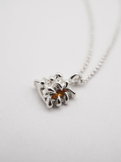 sterling silver DUO necklace with sapphires