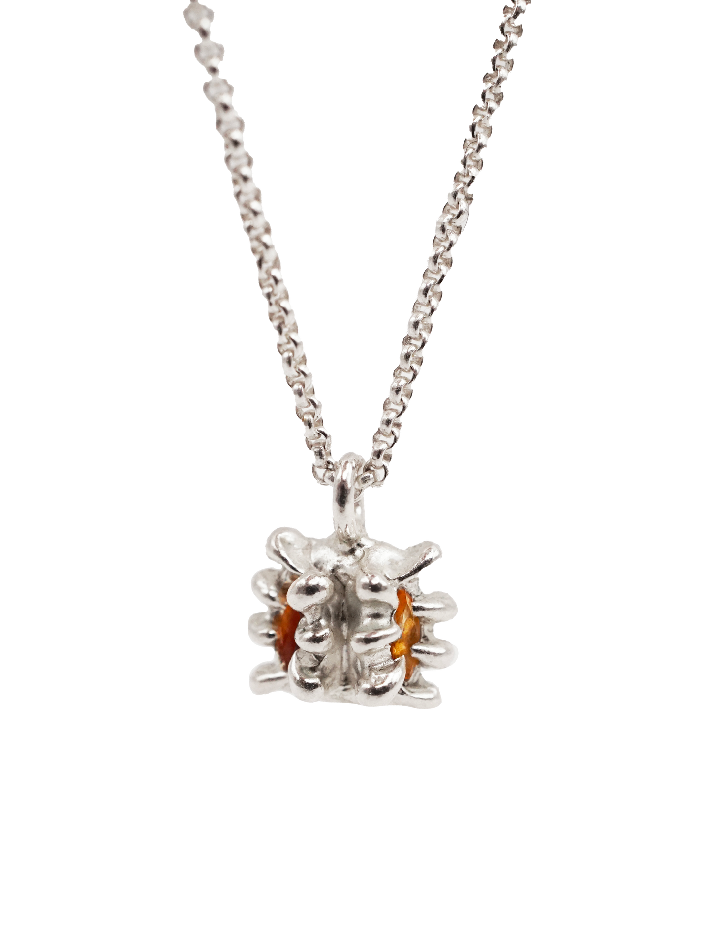 sterling silver DUO necklace with sapphires