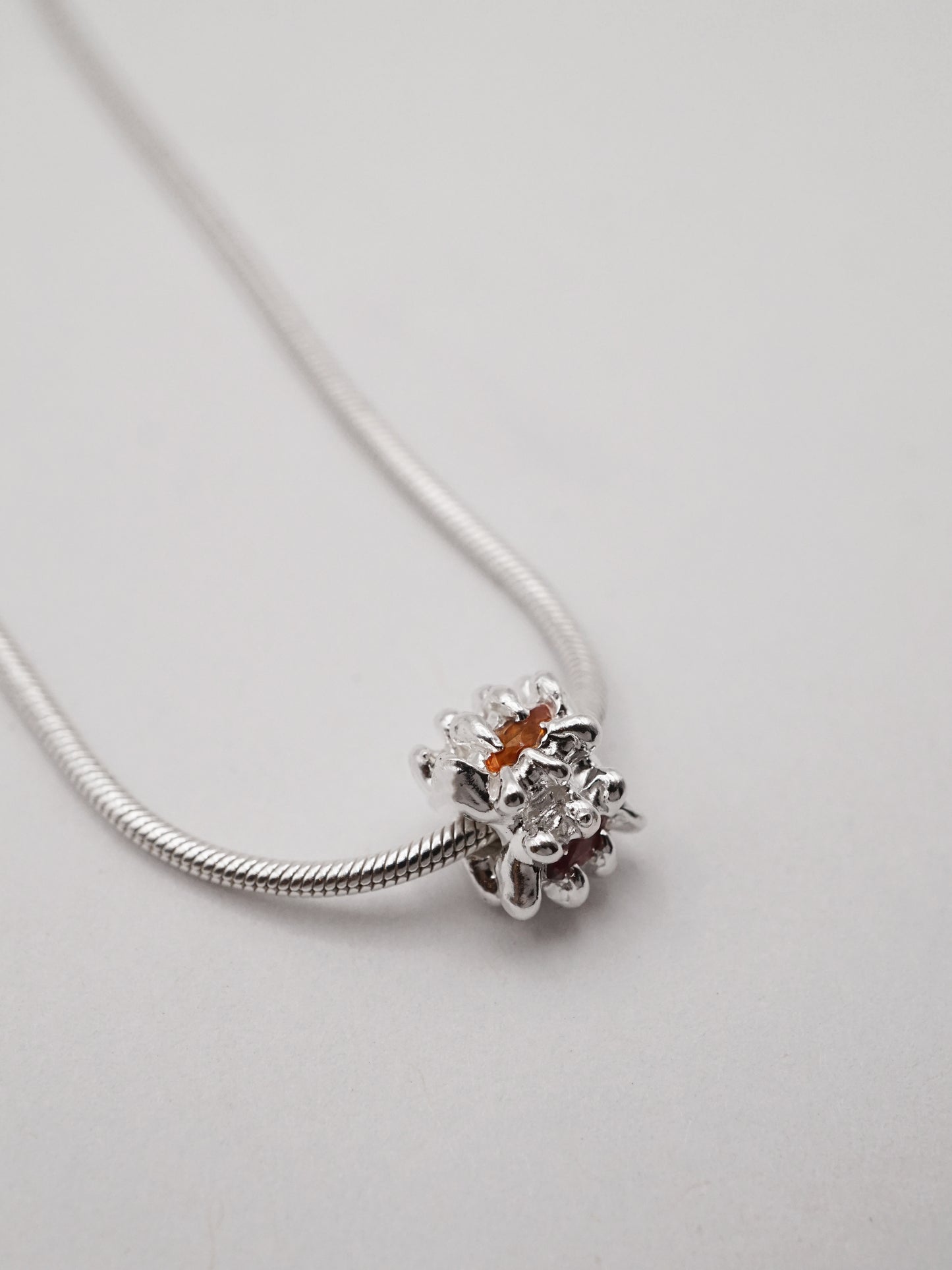 sterling silver MOULIN necklace with sapphires