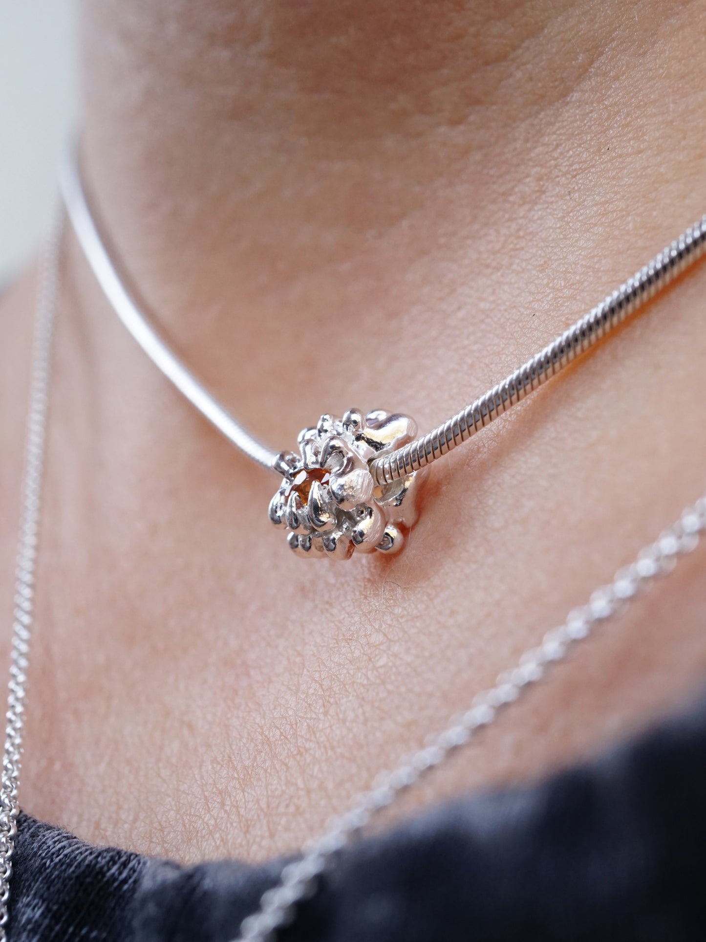 sterling silver MOULIN necklace with sapphires