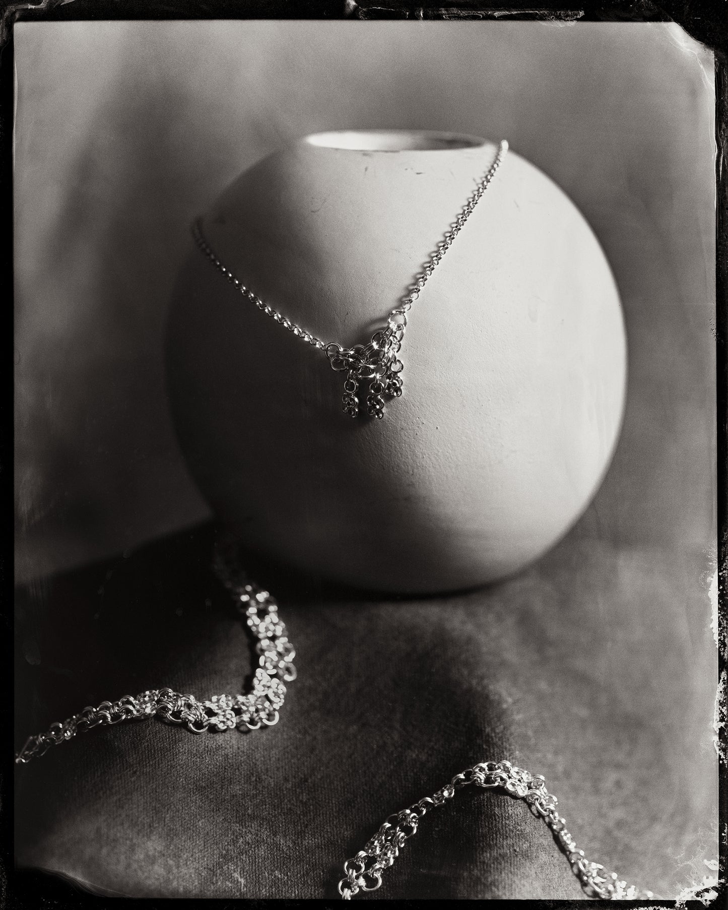 Collier TRI-CROQUÉE en argent sterling avec saphirs