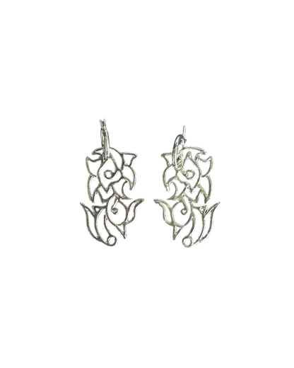 Boucle d'oreille ROSE en argent sterling - collaboration ZEPHYR