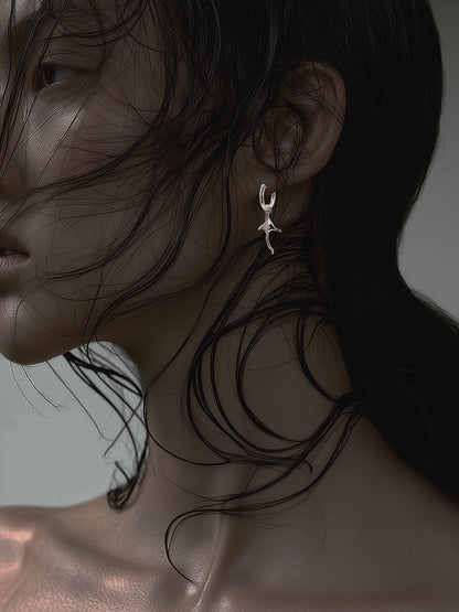 sterling silver SPINULE hoops