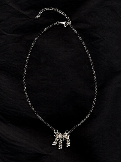 Collier TRI-CROQUÉE en argent sterling avec saphirs