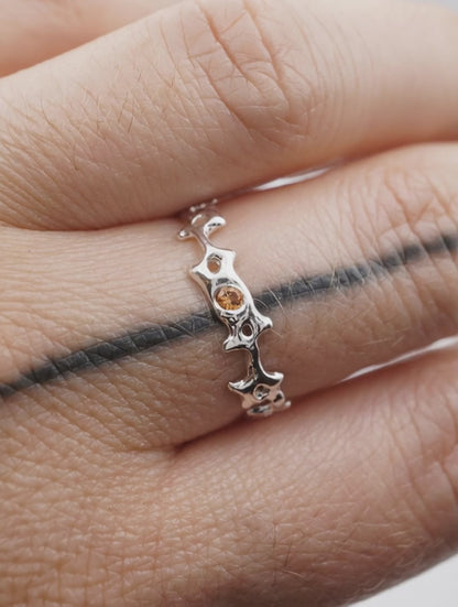 Bague OOAK FOREVER en argent sterling avec saphir